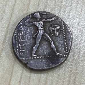レア フランクリンミント 古代ギリシャ 古代オリンピック 初銀貨 銀貨 レスリング 石投げ パンフィリア アスペンドス THE FRANKLIN MINTの画像5