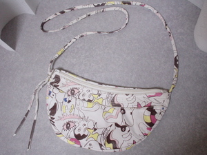 * Tsumori Chisato diagonal .. shoulder bag * white white animal pattern small pochette 