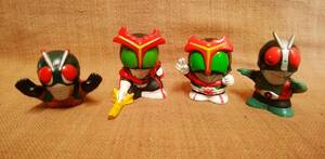  Kamen Rider Kids Kamen Rider 2 number Skyrider Stronger etc. finger doll sofvi figure 4 kind together total length 4.3~5cm