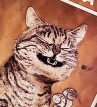 ブリキ看板　HANAKO　レトロ　猫カフェ　猫の看板　G1　茶トラ　ウェルカムボード_画像4