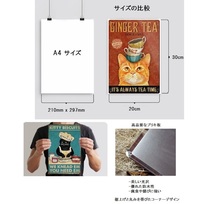 ブリキ看板　HANAKO　レトロ　猫カフェ　猫の看板　G1　茶トラ　ウェルカムボード_画像9