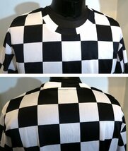 新品 XXLサイズ チェッカーフラッグ Tシャツ 540 白×黒 市松模様 ホワイト ブラック F1 パイロット ポールポジション ロック モード_画像3