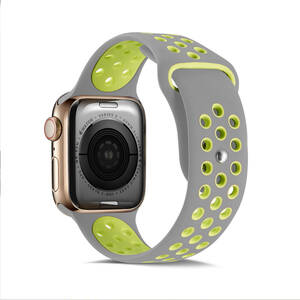 (42MM/44MM, グレー)Apple Watch用 バンド シリコン製 スポーツ バンド アップルウォッチ バンド Apple Watch Series 6/5/4/3/2/1に対応