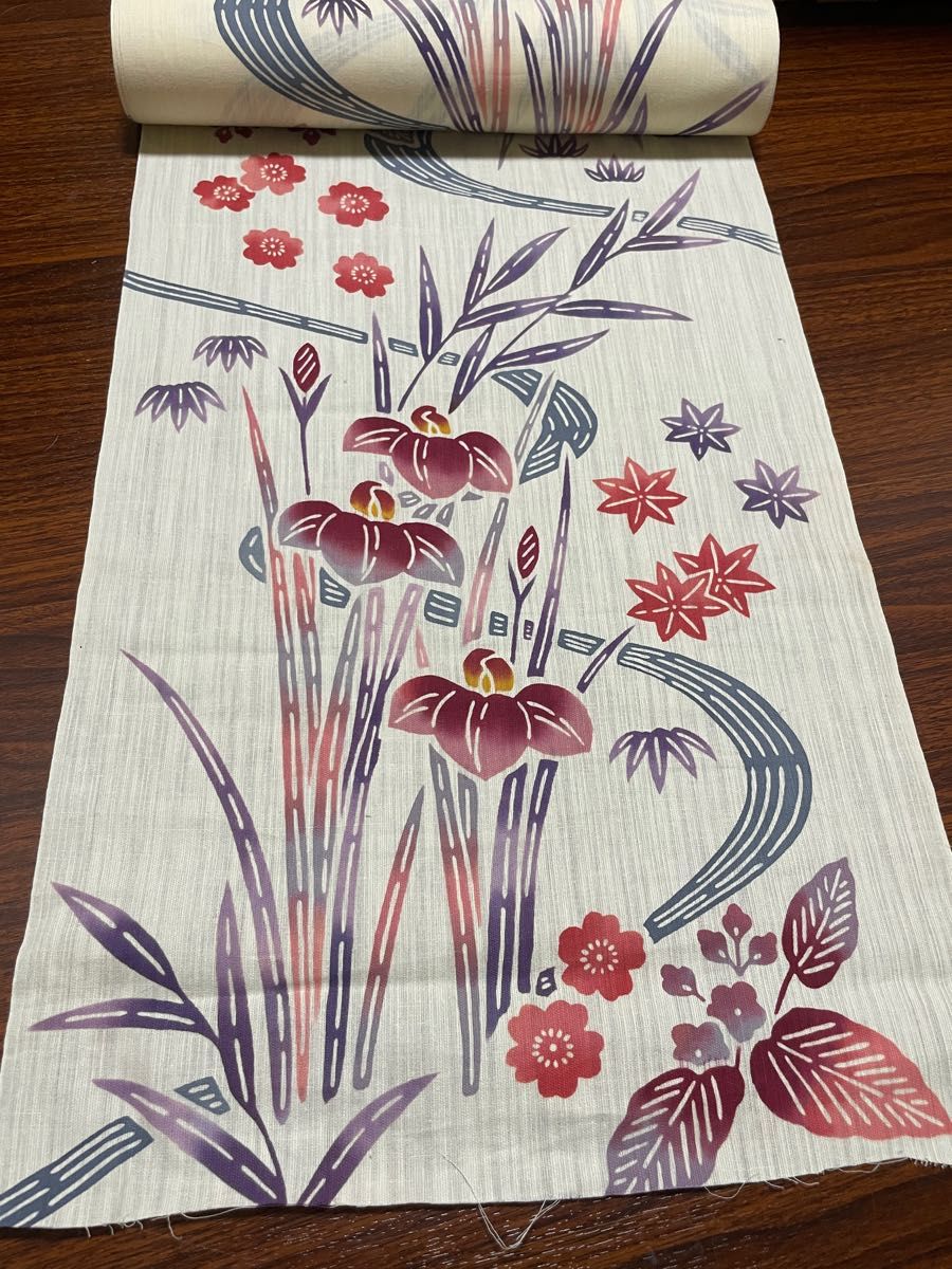 新品 堅牢染 しずはた 菊柄浴衣反物 未仕立て リメイク 反物|PayPayフリマ