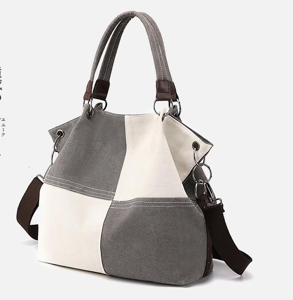 DIESEL トートバッグ グレー 3WAY キャンバス生地 1年間保証付
