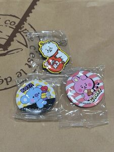 BT21 缶バッジ ラバーストラップ 5個セット