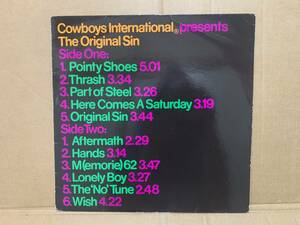 UK原盤　　Cowboys International / The Original Sin Keith Levene（PIL CLASH)　New Wave名作