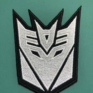 トランスフォーマー デストロン ディセプティコン エンブレム マーク 刺繍 ワッペン パッチ 白 TF Transformersの画像1