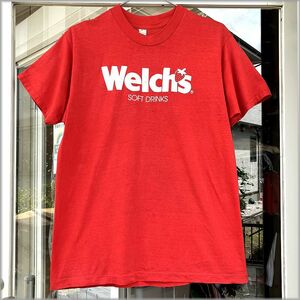 ★Welch's　80s　USA製　ビンテージ　Tシャツ　size XL　SCREEN STARS　アメリカ買付★検 70s 90s 企業物 古着 ロゴプリント アメカジ