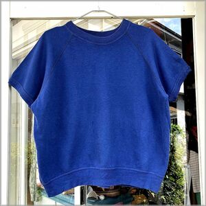 ★JC Penney　JCペニー　70s 80s　半袖　スウェット　トレーナー　size L　無地　濃紺　アメリカ買付★検 ビンテージ 古着 ペニーズ