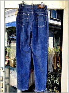 *LEE Vintage 60s stretch Denim pants tapered lady's W70cm rank ta long zipper * inspection America old clothes USA made 50s 70s