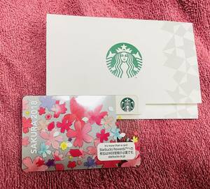 スタバの紙袋も付けられます♪1000円入金済/桜カード/スターバックスカード PIN未削り STARBUCKS スタバカード チャージ済 2018年 SAKURA