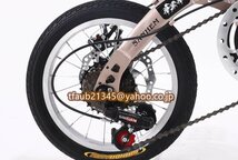 折りたたみ自転車 14インチ 6段変速 自転車 コンパクト 収納 軽量 ディスクブレーキ 大人用 子供用 通勤 通学 車載 プレゼント_画像5