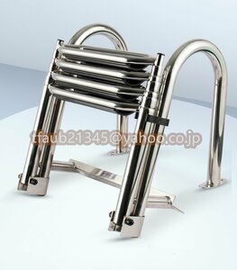  for boat 4 step .. ladder boat small size ship compact storage boat accessory marine flexible type folding type 316 stainless steel steel 