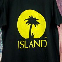 送込　Island Records　クリス ブラックウェル　半袖Tシャツ　黒　Mサイズ _画像2