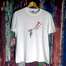 送込 バンクシー　自殺ガール　Banksy　半袖Tシャツ　白　Lサイズ_画像2