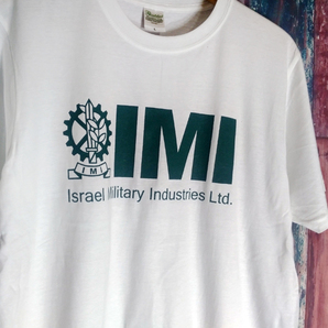 送込 IMI イスラエル ミリタリー インダストリーズ 半袖Tシャツ 白 Lサイズの画像2