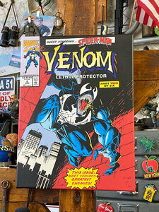 マーベルコミック　スパイダーマン　キャンバスアート（ヴェノム） ■ アメリカン雑貨 アメリカ雑貨