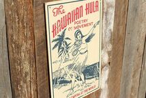 昔のアドバタイジング　ハワイアンウッドサイン（ハワイアンフラ） ハワイ雑貨 ハワイアン雑貨 壁掛け インテリアな部屋 木製看板_画像2
