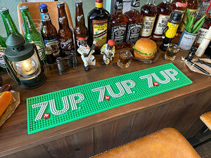 7UP　セブンアップ　バーマット（グリーン） ■ アメリカン雑貨 アメリカ雑貨