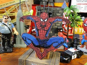 スパイダーマン　ワッペン（ジャンプ/ダイカット） ■ アメリカン雑貨 アメリカ雑貨