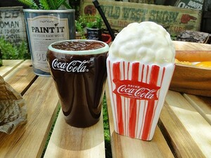 コカ・コーラ　ポップコーン＆ソーダグラス　S&Pボトルシェーカー ■ アメリカン雑貨 アメリカ雑貨