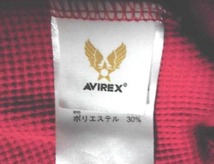 AVIREX アヴィレックス U.S.N. NAVAL AIR SERVICE アメリカ海軍航空隊 Tシャツ ワッフル地 半袖 Vネック RED M 正規品 使用少 美品/米海軍_画像6