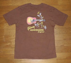 Gibson HUMMINGBIRD ギブソン ハミングバード ユニクロ コラボ UT 限定 Tシャツ BR M 使用少 美品/レスポール フライングVファイアーバード