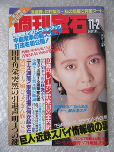 週刊宝石/平成元(1989)年11月2日/露木由美 3P/仲村梨沙/杉森久美子/庄司みゆき/浅倉ケイ/憂華かすみ/ゴジラ 特撮