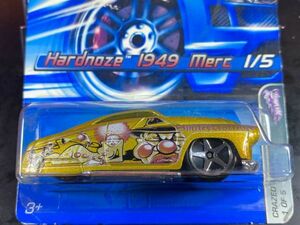 ホットウィール HOTWHEELS HARDZONE 1949 MERC CRAZED CLOWNS Ⅱ カード日焼け シール跡めくれ USカード