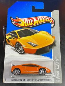 ホットウィール HOTWHEELS LAMBORGHINI GALLARDO LP 570-4 SUPERLEGGERA ランボルギーニ ガヤルド オレンジ