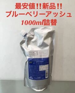 送料無料！最安！新品★ミルボン　カラーガジェット　カラーシャンプー★ブルーベリーアッシュ★1000ml