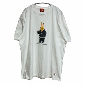 FR2 エフアールツー Tシャツ センターロゴ ウサギロゴ プリント パロディ 半袖 古着
