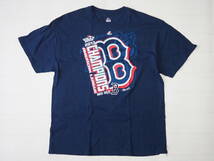 ☆送料無料☆ Majestic USA直輸入 古着 MLB メジャーリーグ BOSTON RED SOX ボストン・レッドソックス Tシャツ メンズ XL ネイビー 中古_画像1