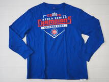 ☆送料無料☆ Majestic USA直輸入 古着 長袖 MLB メジャーリーグ CHICAGO CUBS シカゴ・カブス Tシャツ メンズ XL ブルー トップス 中古_画像1