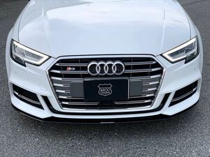 ネクストイノベーション アウディ S3 8V セダン 後期 フロントアンダースポイラー グロスブラック 8mm