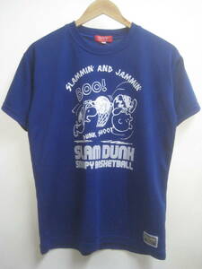 一点物!! PEANUTS ピーナッツ スヌーピー ドライTシャツ バスケットボール柄 SLAM DUNK スラムダンク 良柄 サイズ S