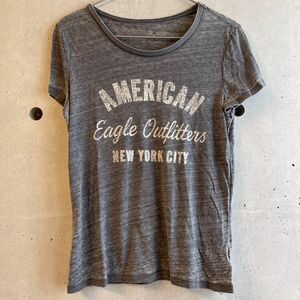 アメリカンイーグル メンズS 半袖Tシャツ グレー 男女兼用