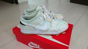 nike dunk scrap us9.5 27.5cm sail white sea glass used ナイキ ダンク スクラップ シーグラス 黒タグ付き