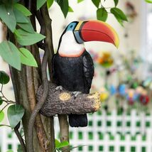 オオハシ ツリー デコレーション ガーデン装飾彫像 熱帯エキゾチックな鳥彫刻 エスニック 芝生 パティオ庭園 贈り物 輸入品_画像2