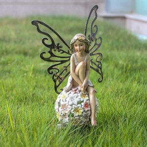 フラワーフェアリー 花の妖精 ガーデンデコレーション 屋外太陽光発電 妖精置物パティオ 芝生 庭 贈り物 輸入品