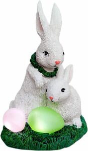 ウサギの屋外装飾彫像 パティオ アートガーデン装飾 パティオ 芝生 庭園装飾 新築祝いギフト 贈り物 輸入品