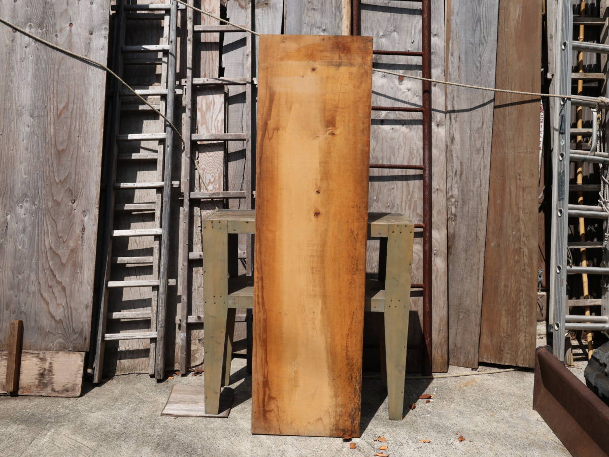 檜板』No，495 ヒノキ 古材 無垢材 天然木 天板 古板 古木 柾目 木工 