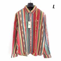 人気完売品！ ！23SS 新品 RRL ジャカード ワークシャツ DOUBLE RL ダブルアールエル ラルフローレン サウスウエスタン 長袖 Lサイズ_画像1