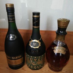 レミーマルタン VSOP 旧旧ボトル，ルイエギレ VSOP，DEBUSSY Extra ３本セット