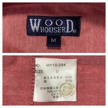 (未使用) WOOD HOUSER // 形態安定 長袖 ボタンダウン シャツ・ワイシャツ (杢赤系) サイズ 39-M_画像7