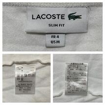 LACOSTE ラコステ // SLIMFIT 半袖 マーク刺繍 Vネック Tシャツ・カットソー (白) サイズ US (M)_画像7