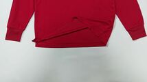 (未使用) Confidence コンフィデンス // 長袖 ロゴ刺繍 ゴルフ ドライ ポロシャツ (赤) サイズ M_画像4