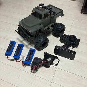 ★中古　田宮タミヤ ミッドナイトパンプキン ラジコン 改造　塗装　訳あり　バッテリー、充電器　プロポ付き　ミリタリー塗装　軍隊　稼働