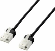 0818-6 店頭品 エレコム LANケーブル CAT6A 7m ツメが折れない cat6a準拠 スーパースリム ブラック LD-GPASST/BK70_画像1